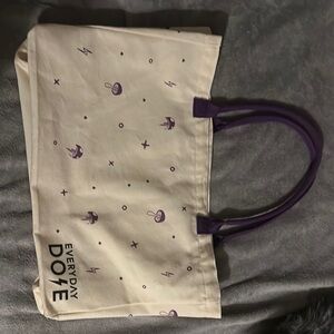 Everyday Tote Bag with Purple Accents